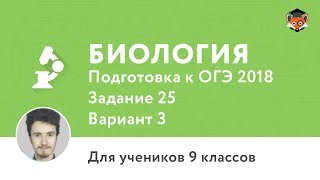 Биология | Подготовка к ОГЭ 2018 | Задание 25 | Вариант 3