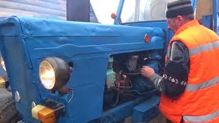Заводим старенький МТЗ  50 с пускача