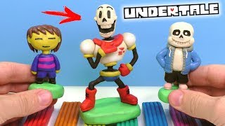 ЛЕПИМ САНС, ФРИСК И ПАПИРУС из игры Андертейл | Undertale PLASTICINE TUTORIAL