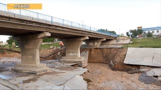 Состояние моста через реку Сайрам-Су грозит чрезвычайной ситуацией