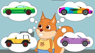 Famille d'Écureuil - Quelle Super Voiture Choisir Dessin Animé 2020 en Français