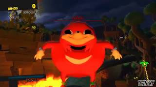 Sonic Forces Ugandan Knuckles Boss Battle (I'M IDIOT)