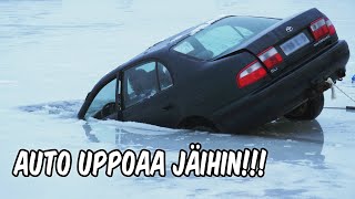 Janne Uppoaa Auton Mukana Jäihin KWR