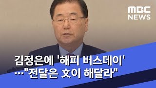 김정은에 '해피 버스데이'…"전달은 文이 해달라" (2020.01.11/뉴스투데이/MBC)