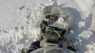 Буран 640 АЕ. Ехали по полю, застряли на ровном месте.