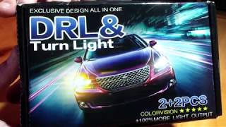 Светодиодные лампы повторителя поворотов с дневными ходовыми огнями. DRL and Turn Light