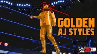 GOLDEN AJ Styles in WWE 2K19! - WWE 2K19 Million Dollar Challenge Tower