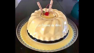 Gelatina de rompope y Jerez con queso crema