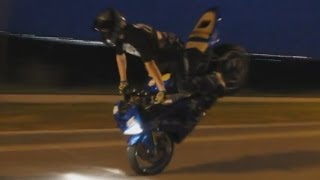 Motorcycle STUNTS Street Bike WHEELIES + DRIFTING + STOPPIE Kawasaki Ninja ZX6R Stunt Bike TRICKS
