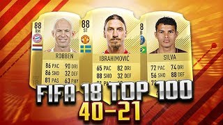 FIFA 18 TOP 100 RATINGS 40-21!!
