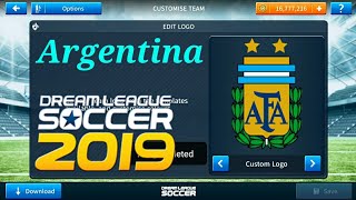 How To Kits Argentina Logo  2018( Dream League Soccer 2019