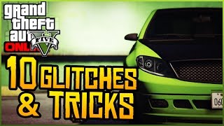 GTA 5 Online - 10 Glitches & Tricks Online! (Free Cars, Secret Outfits, RP Glitch & More)