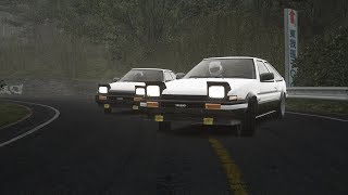 Assetto Corsa Cinematic - AE86 vs AE86 Akina Downhill Finish! (2/2)