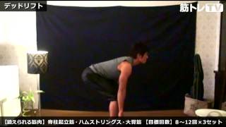 デッドリフト／背筋／筋トレ実践講座