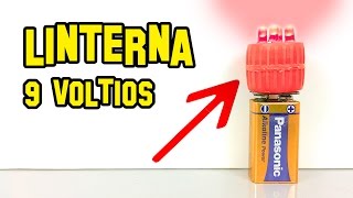 Como Hacer Una Linterna Con Una Batería de 9 Voltios - Experimentos Caseros - LlegaExperimentos