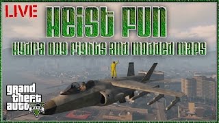 GTA V Heists DLC Fun "Hydra Dog Fights and Modded Maps" GTA 5 Online Heist DLC Xbox One Gameplay