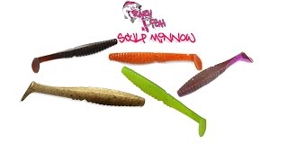 Съедобная резина Crazy Fish Scalp Minnow. Отводной поводок и джиг. Underwater
