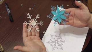 Рисую снежинки 3D ручкой