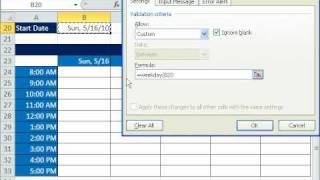 Excel Magic Trick 593: Mondays Only Data Validation using Custom Formula with WEEKDAY function