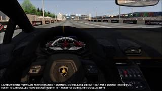 Lamborghini Huracan Perfomante Sound Mod Demo - Assetto Corsa VR