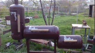 Мангал коптильня барбекю своими руками!