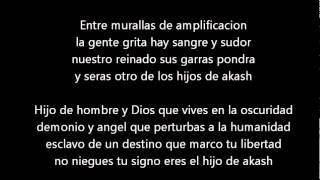 Akash Hijos de Akash (Letra)
