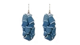Джинсовые серьги своими руками. Мастер класс | Denim Earrings. DIY