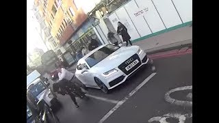 Driver vs Cyclist - Aggressive Driver/Passenger Assaults Cyclist in Farringdon - KW13 CWA