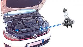 Volkswagen Golf VII 7 - HEADLIGHT bulb Change ampoule de Feu de croisement