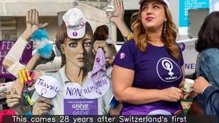 Swiss women burn bras, go on strike to protest inequality