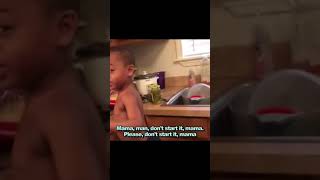 Little boy argues with his mom about making food don’t start momma.