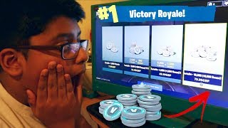 I gave my brother 10,000 V BUCKS every 10 minutes on FORTNITE (BACKFIRES)