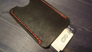 Работа с кожей. Кармашек для карт. simple leather wallet, cardholder.