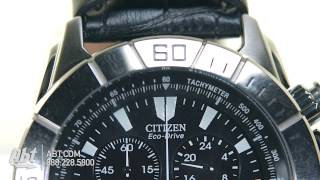 Citizen Eco-Drive Chronograph Stainless Steel Mens Watch AT081012E - Overview