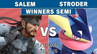 Ultimate Nimbus - Salem (Snake) VS Stroder (Greninja) Top 8 Winners Semi - Smash Ultimate
