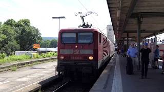 RE mit (2x) BR114 und Dostos @ Stuttgart Hauptbahnhof 4K