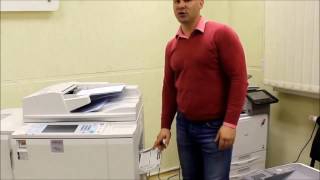 Ricoh MP6001 7001 8001 9001 обзор характеристик МФУ, работа с бумагой, степлер, дырокол