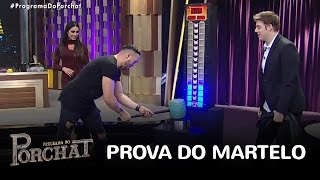 Belo e Gracyanne medem a força na "Prova do Martelo"