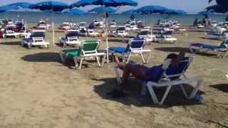 КИПР: Пляж в городе Ларнака... Кипр... Cyprus Larnaca