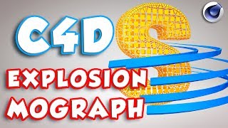 CINEMA 4D TUTORIAL - MoGraph Text Animation | C4D TUTORIAL | C4D Explosion Tutorial