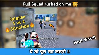 How to break full squad split push in pubg mobile | Intense Tpp action | pubg mobile Hindi Gameplay