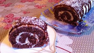Рулет Баунти / Бисквитный Рулет / Roulade Bounty / Очень Вкусный и Простой Рецепт