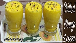 Chilled Mango Yogurt Smoothie/Sweet Mango Lassi/Summer Special Drink - मैंगो लस्सी