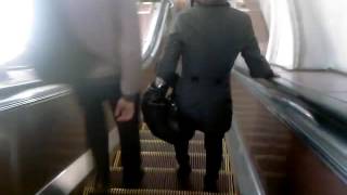 Hot Drunk Girl Stumbling Through the Subway in High Heels
