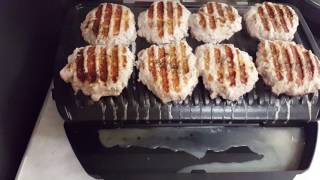 Электрогриль TEFAL Optigrill+ XL GC722D котлеты.