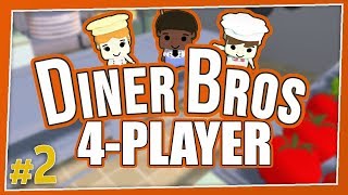 Diner Bros - #2 - DINE AND DASH!! (4 Player Gameplay)