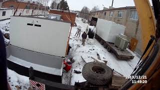 автокран Ивановец 50 тонн на монтаже подстанций. перегруз.