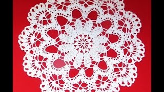 Ажурная салфетка крючком. Часть 1_Delicate doily crochet. Part 1