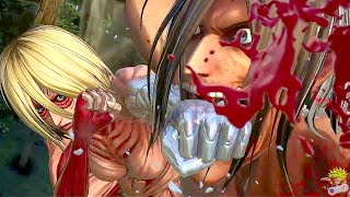Attack On Titan (PS4) Titan Eren Vs Titan Female Cutscenes ゲーム『進撃の巨人』