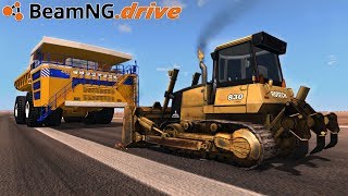 BeamNG.drive - DUMP TRUCK vs BULLDOZER